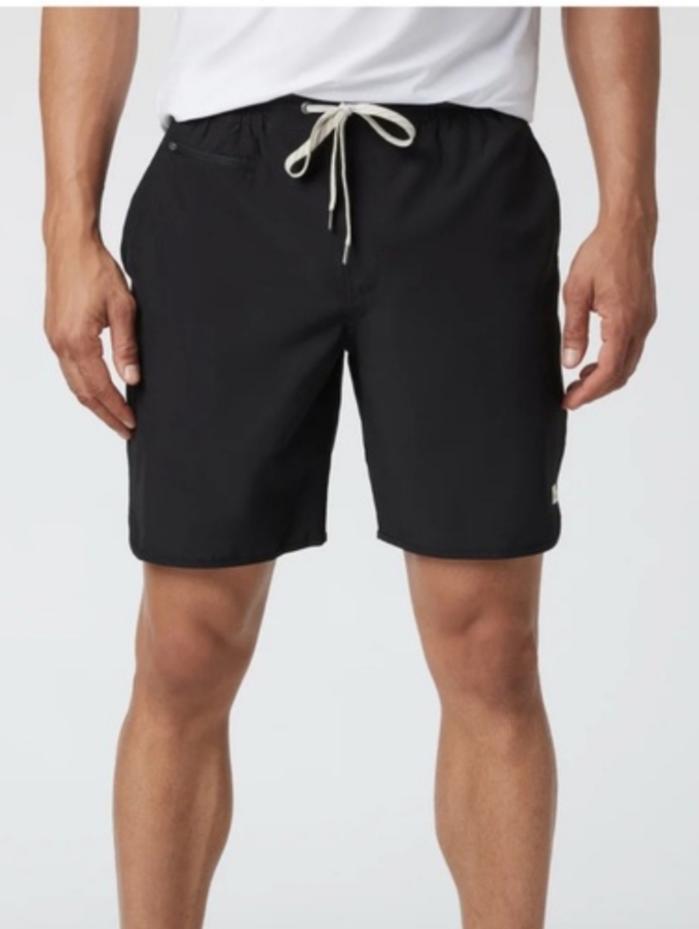 Vuori Black Swim Trunks with Contrast Drawcord